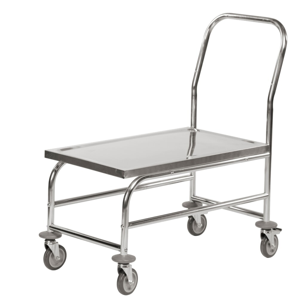 Produktabbildung: Kongamek Plattformwagen aus Edelstahl, HxBxT 925 x 490 x 850 mm