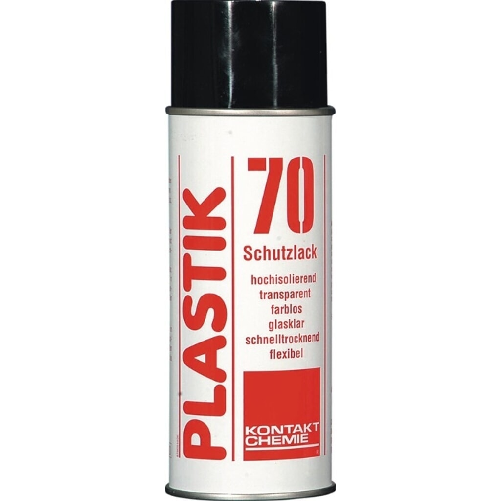 KONTAKT CHEMIE Leiterplattenschutzlack PLASTIK 70, farblos, Spraydose, 200 ml Produktabbildung: KONTAKT CHEMIE Leiterplattenschutzlack PLASTIK 70, farblos, Spraydose, 200 ml