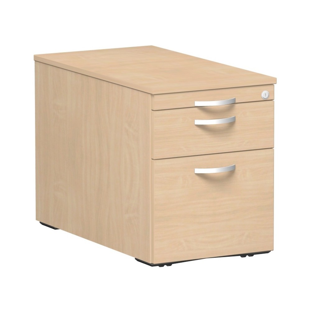 Obrázek produktu: Kontejner na kolečkách Lissabon se závěsným registrem, VxŠxH 566 x 800 x 430 mm, kovové vysouvací boxy, buk