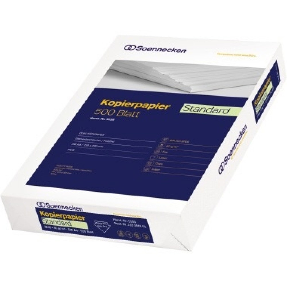 Produktabbildung: Soennecken Kopierpapier Standard 5555 DIN A4 80g weiß 500 Bl./Pack.