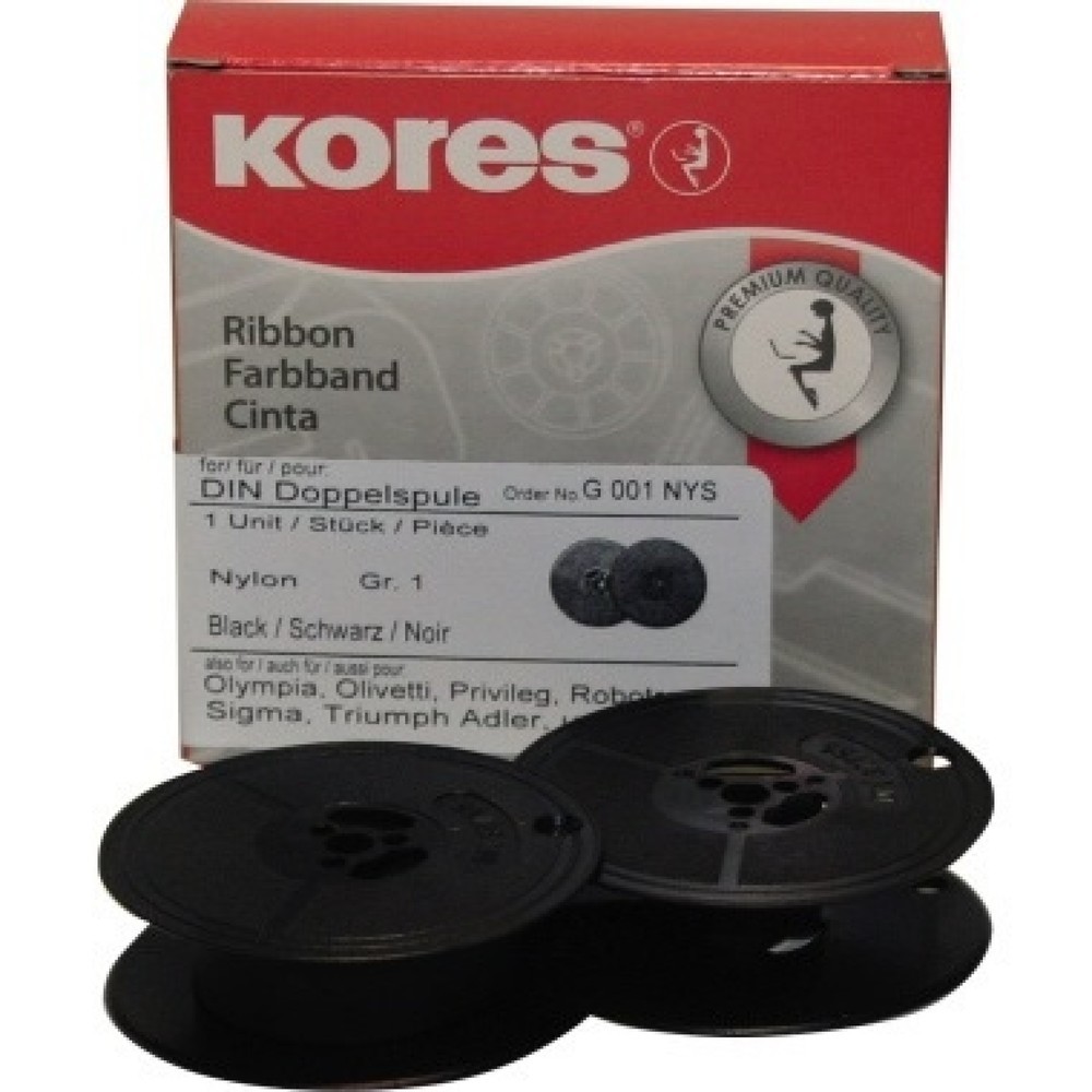 Produktabbildung: Kores Farbband G001NYS Gr.1 Nylon schwarz
