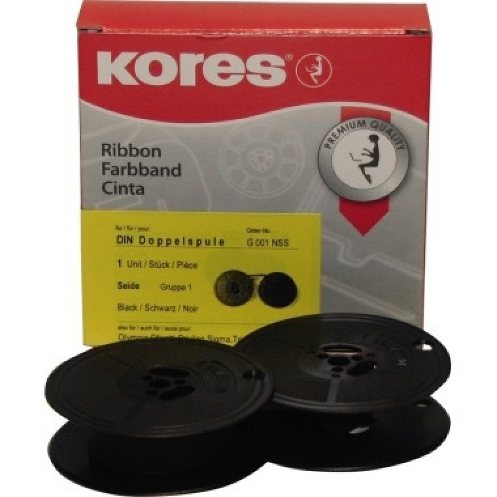 Produktabbildung: Kores Farbband G001NSS Gr.1D für Triumph Adler Seide schwarz