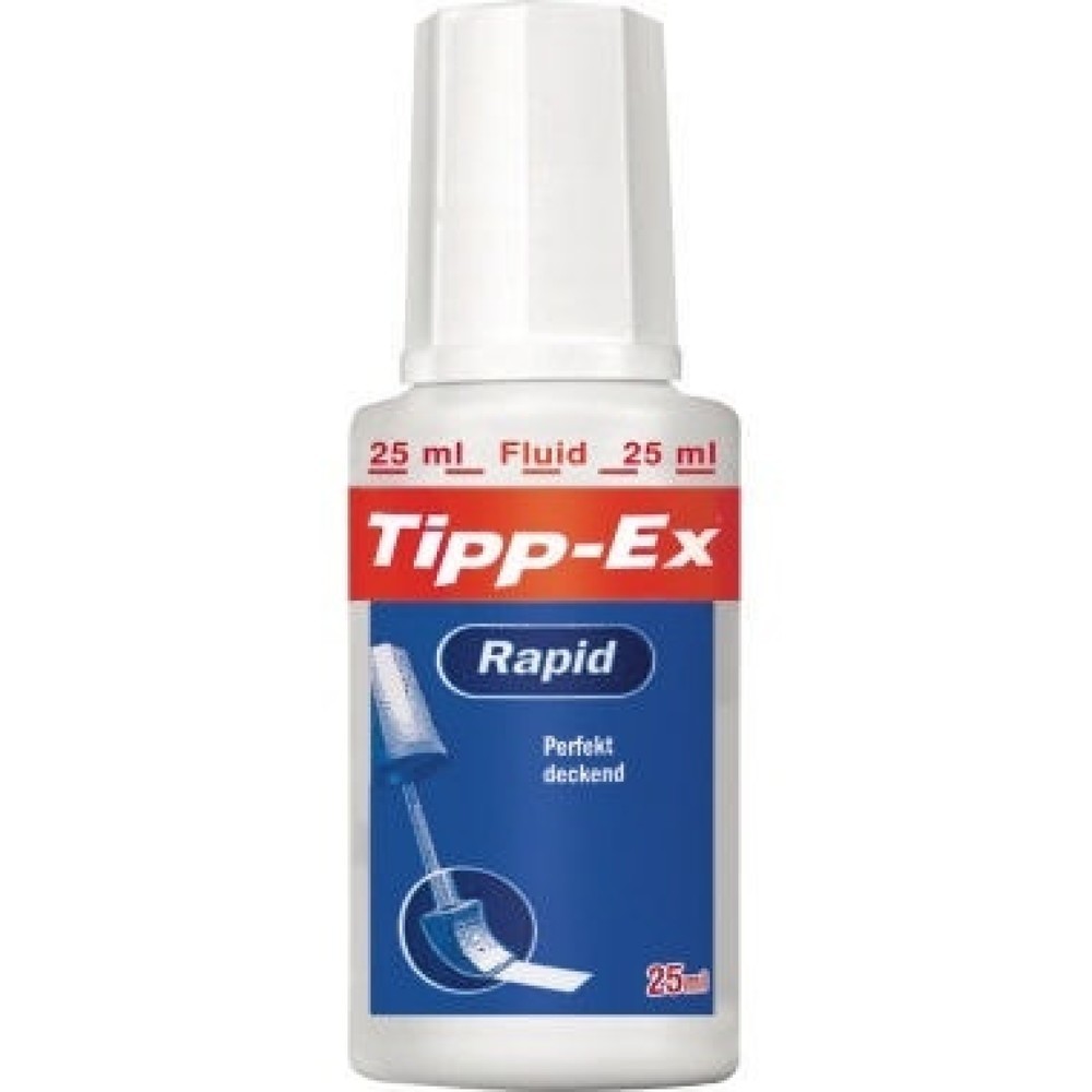 Produktabbildung: Tipp-Ex Korrekturflüssigkeit Rapid 8119143 schnelltrocknend 25ml weiß