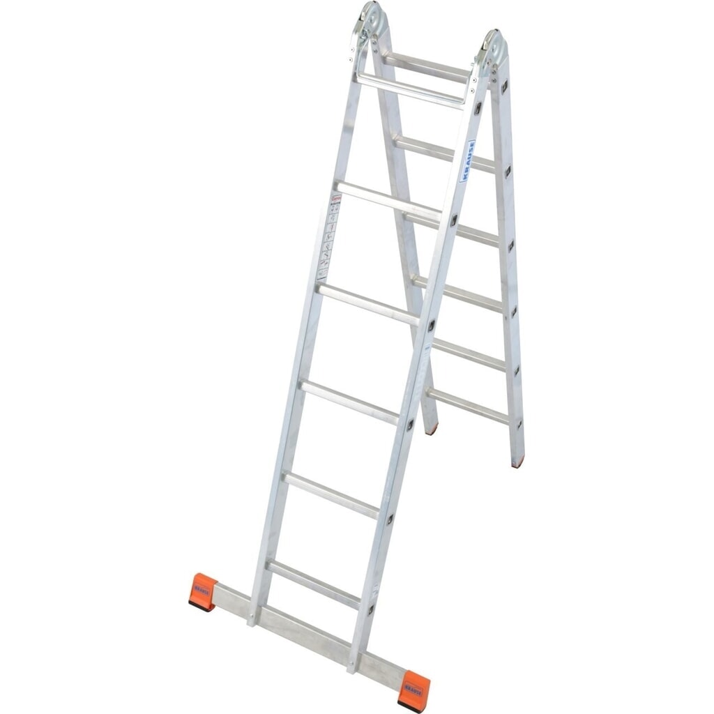 Produktabbildung: KRAUSE® MONTO Gelenk-Doppelleiter TriMatic 2x6 Sprossen
