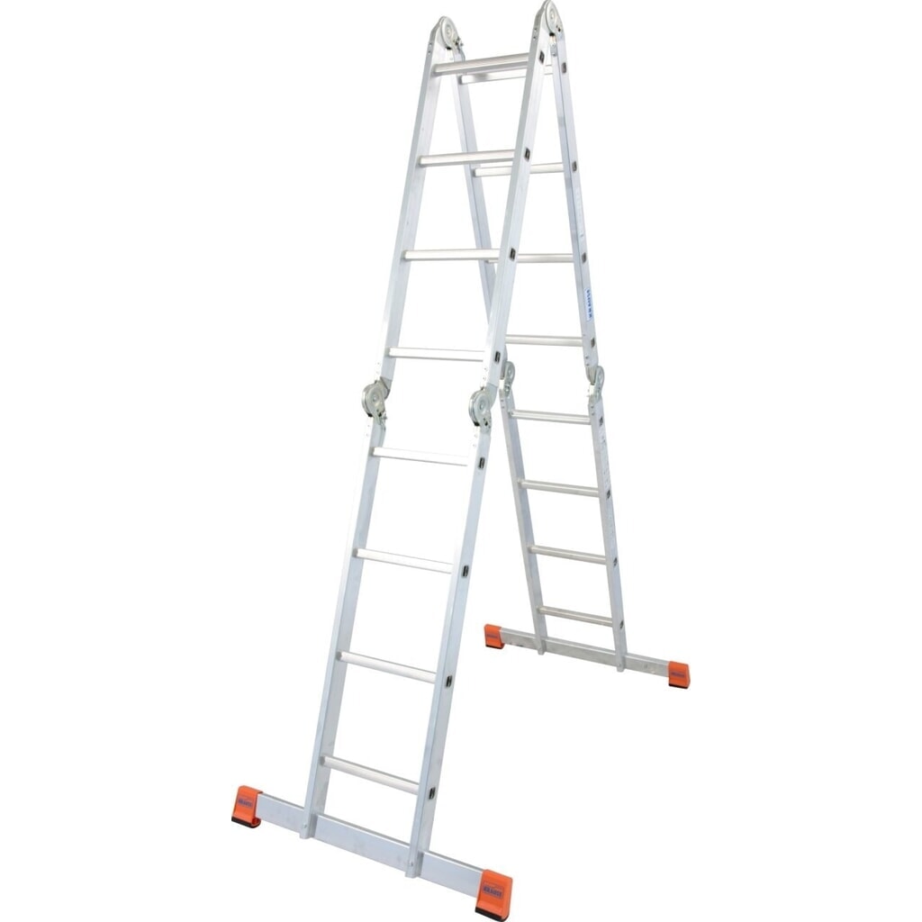 KRAUSE® Sprossen-Gelenk-Universalleiter 4x4 Sprossen Produktabbildung: KRAUSE® Sprossen-Gelenk-Universalleiter 4x4 Sprossen