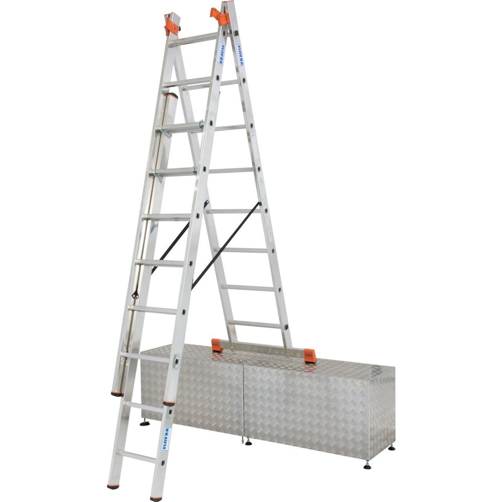 Produktabbildung Nr. 1: KRAUSE® MONTO Vielzweckleiter Tribilo Treppe 3x8 Sprossen