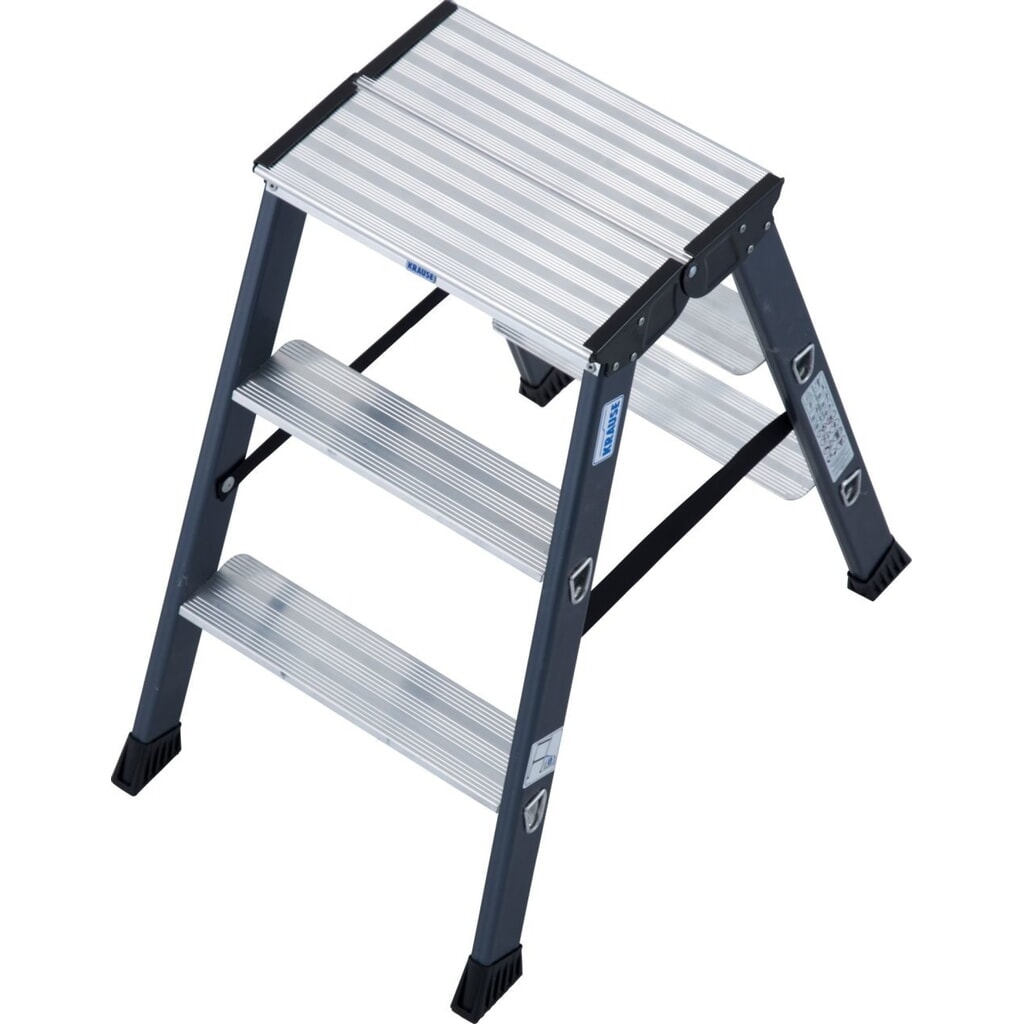 Produktabbildung Nr. 1: KRAUSE® SePro D Doppelleiter, eloxiert 2x3 Stufen