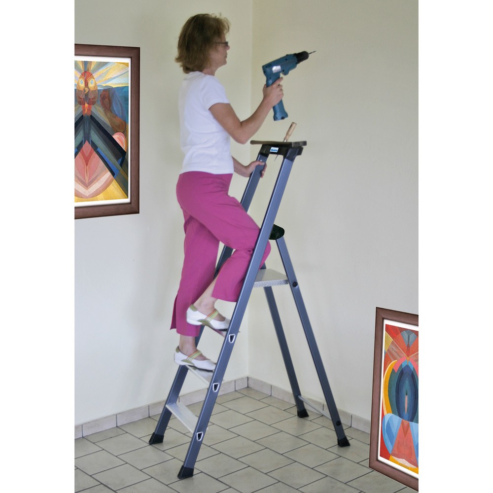 Produktabbildung Nr. 7: KRAUSE® Stufen-r, 1-seitig begehbar, eloxiertes Aluminium, Standhöhe 0,85 m