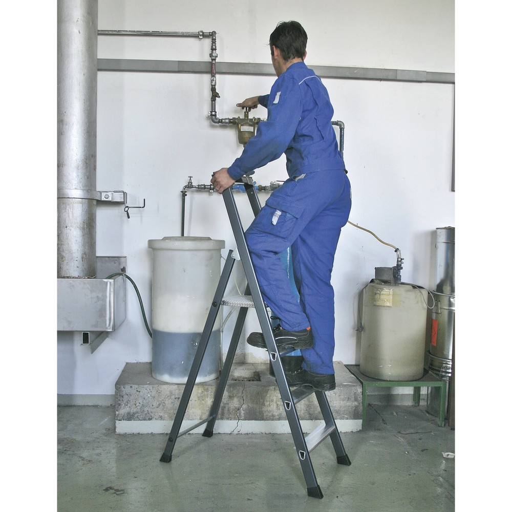 Produktabbildung Nr. 8: KRAUSE® Stufen-r, 1-seitig begehbar, eloxiertes Aluminium, Standhöhe 0,85 m
