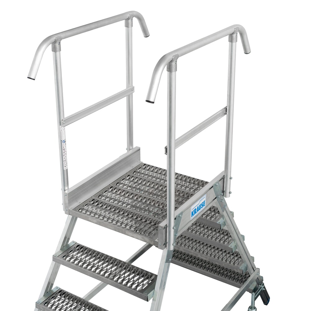 Produktabbildung Nr. 14: KRAUSE® STABILO fahrbare Podestleiter, beidseitig begehbar, Profilrost R13, 2 x 3 Stufen