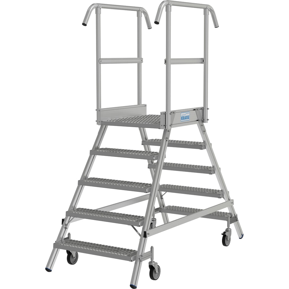 Produktabbildung Nr. 14: KRAUSE® STABILO fahrbare Podestleiter, beidseitig begehbar, Profilrost R13, 2 x 5 Stufen