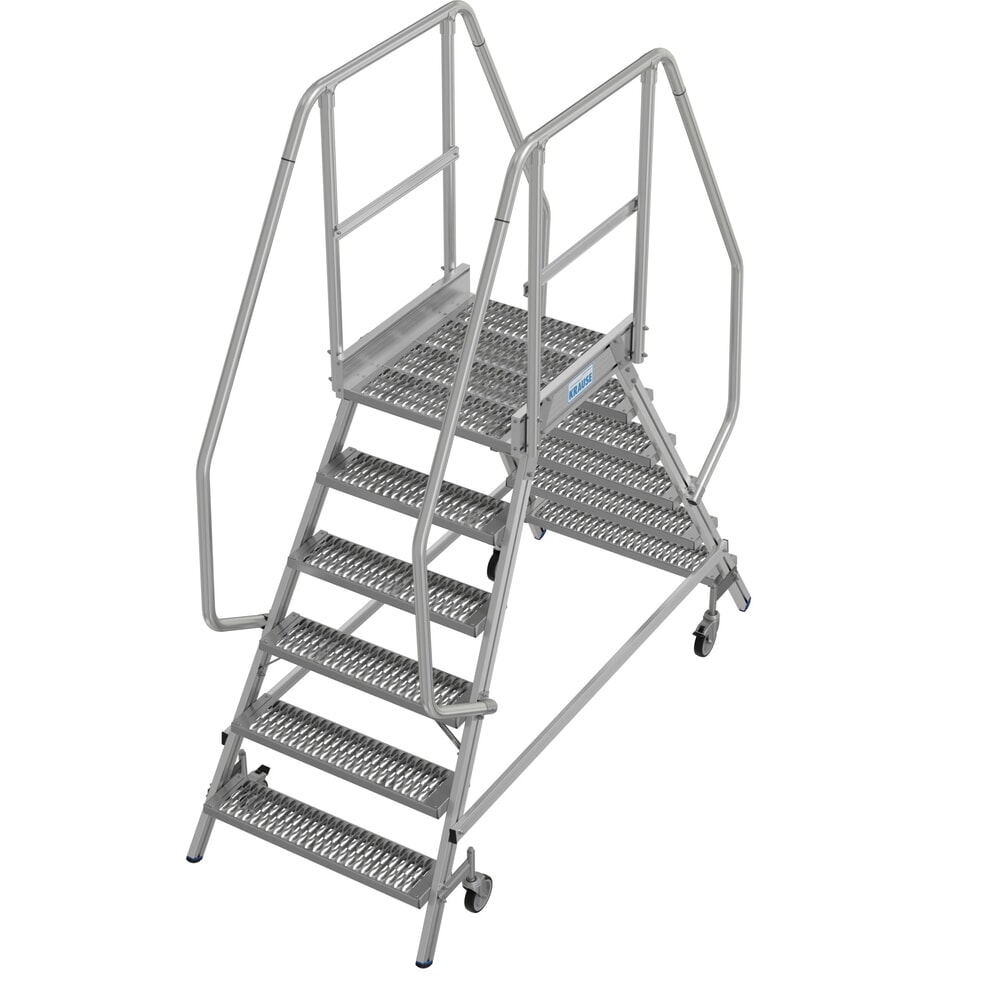 Produktabbildung Nr. 15: KRAUSE® STABILO fahrbare Podestleiter, beidseitig begehbar, Profilrost R13, 2 x 6 Stufen