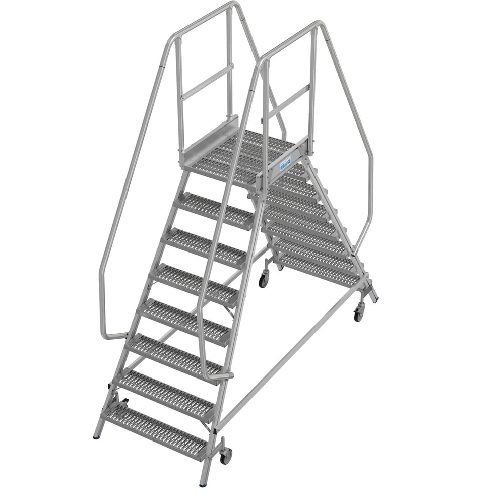 Produktabbildung Nr. 15: KRAUSE® STABILO fahrbare Podestleiter, beidseitig begehbar, Profilrost R13, 2 x 8 Stufen