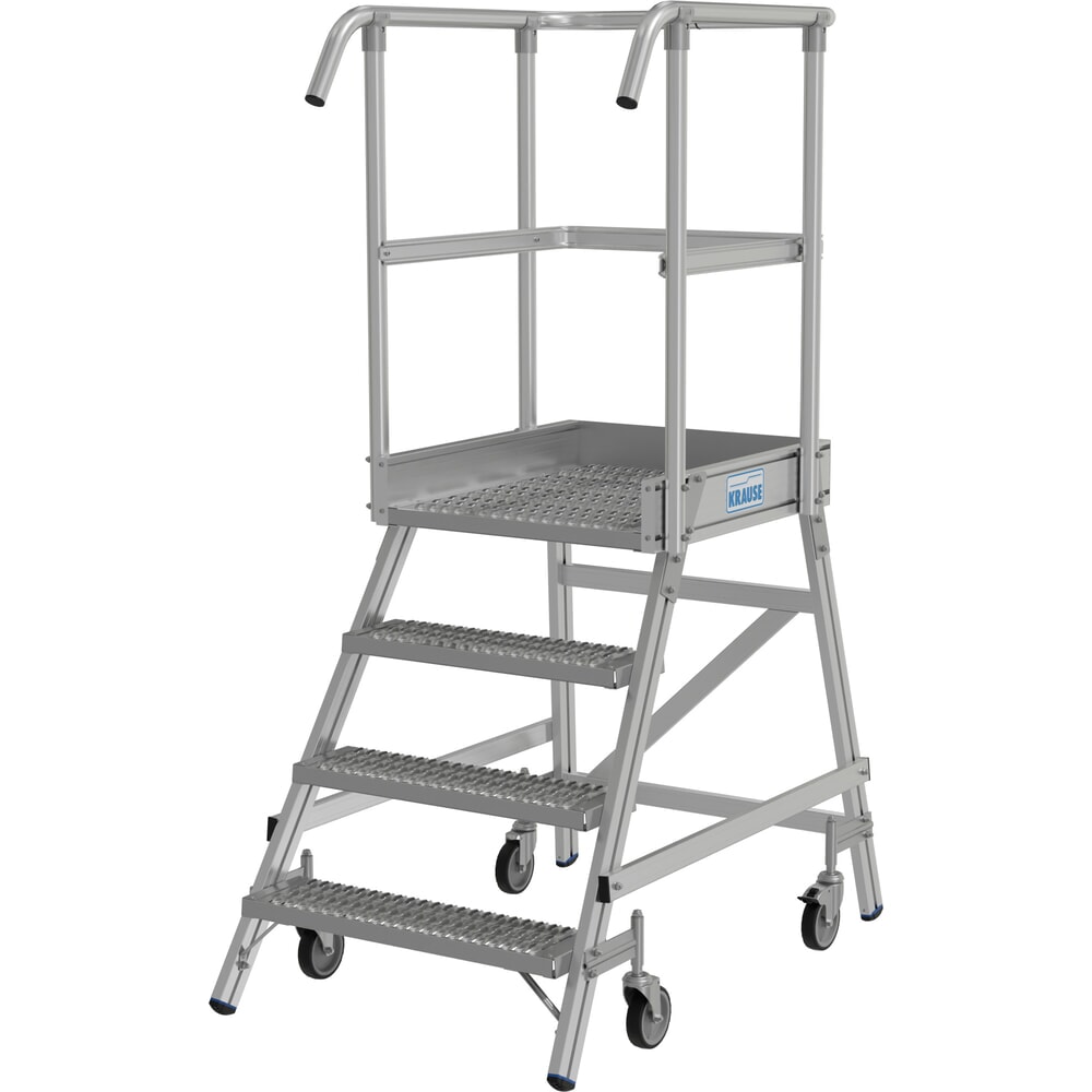 Produktabbildung Nr. 2: KRAUSE® STABILO fahrbare Podestleiter, einseitig begehbar, Profilrost R13, 4 Stufen