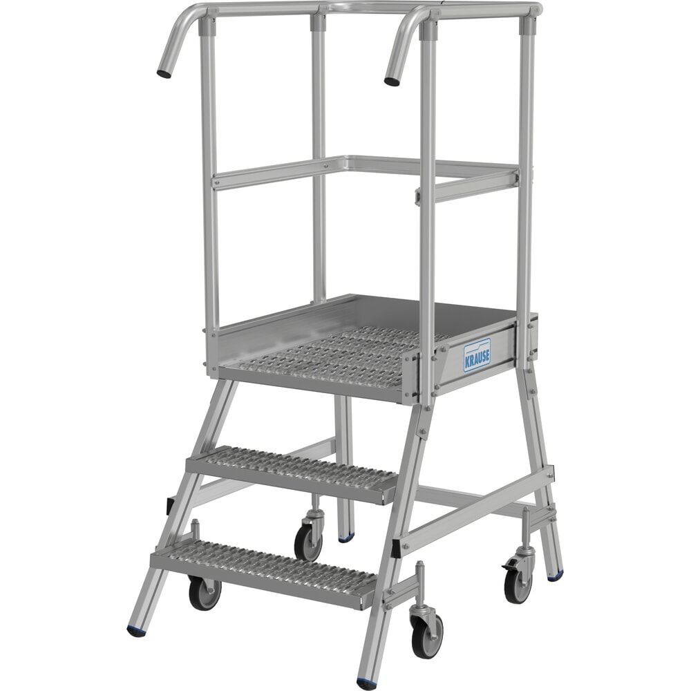 Produktabbildung Nr. 2: KRAUSE® STABILO fahrbare Podestleiter, einseitig begehbar, Profilrost R13, 3 Stufen