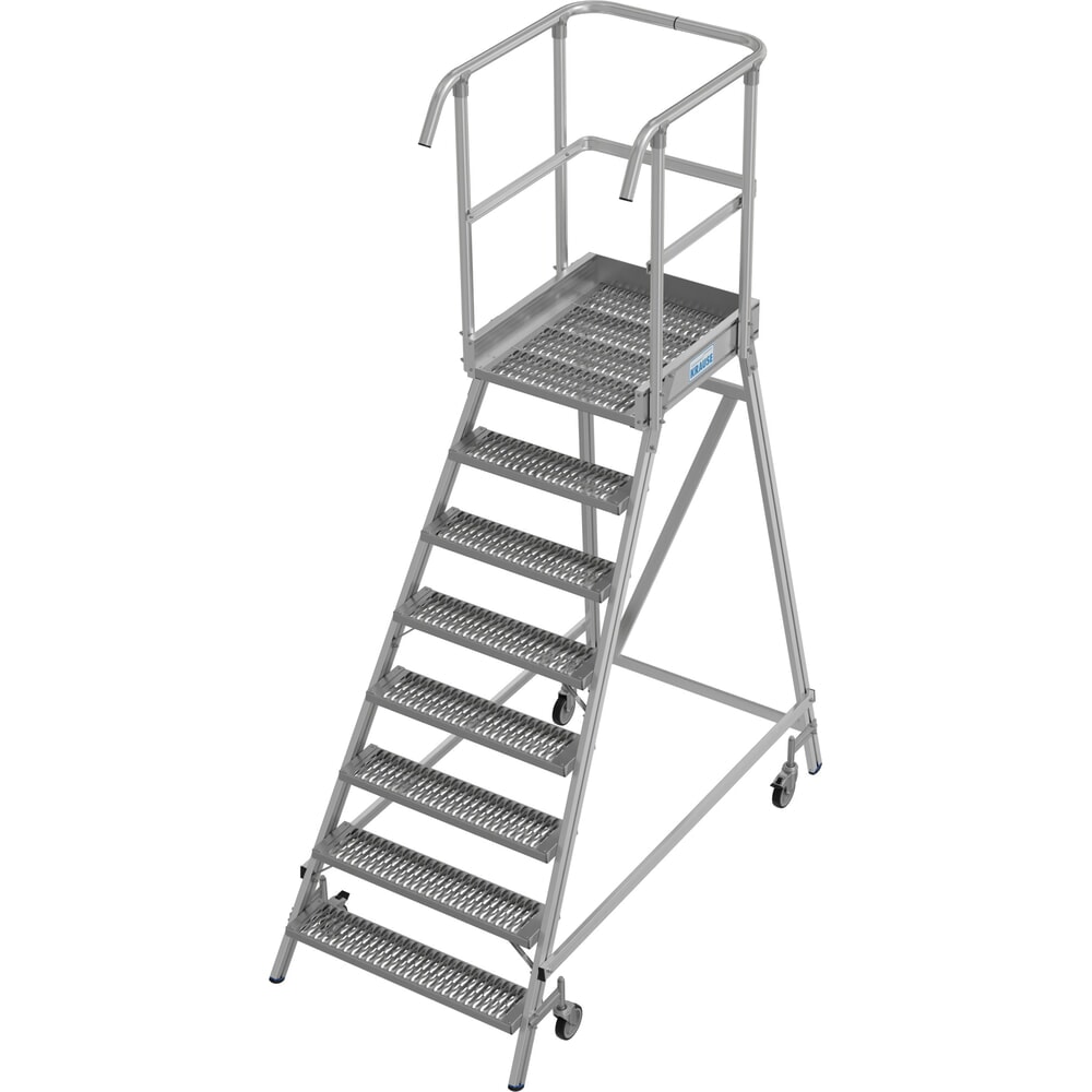 Produktabbildung: KRAUSE® STABILO fahrbare Podestleiter, einseitig begehbar, Profilrost R13, 8 Stufen