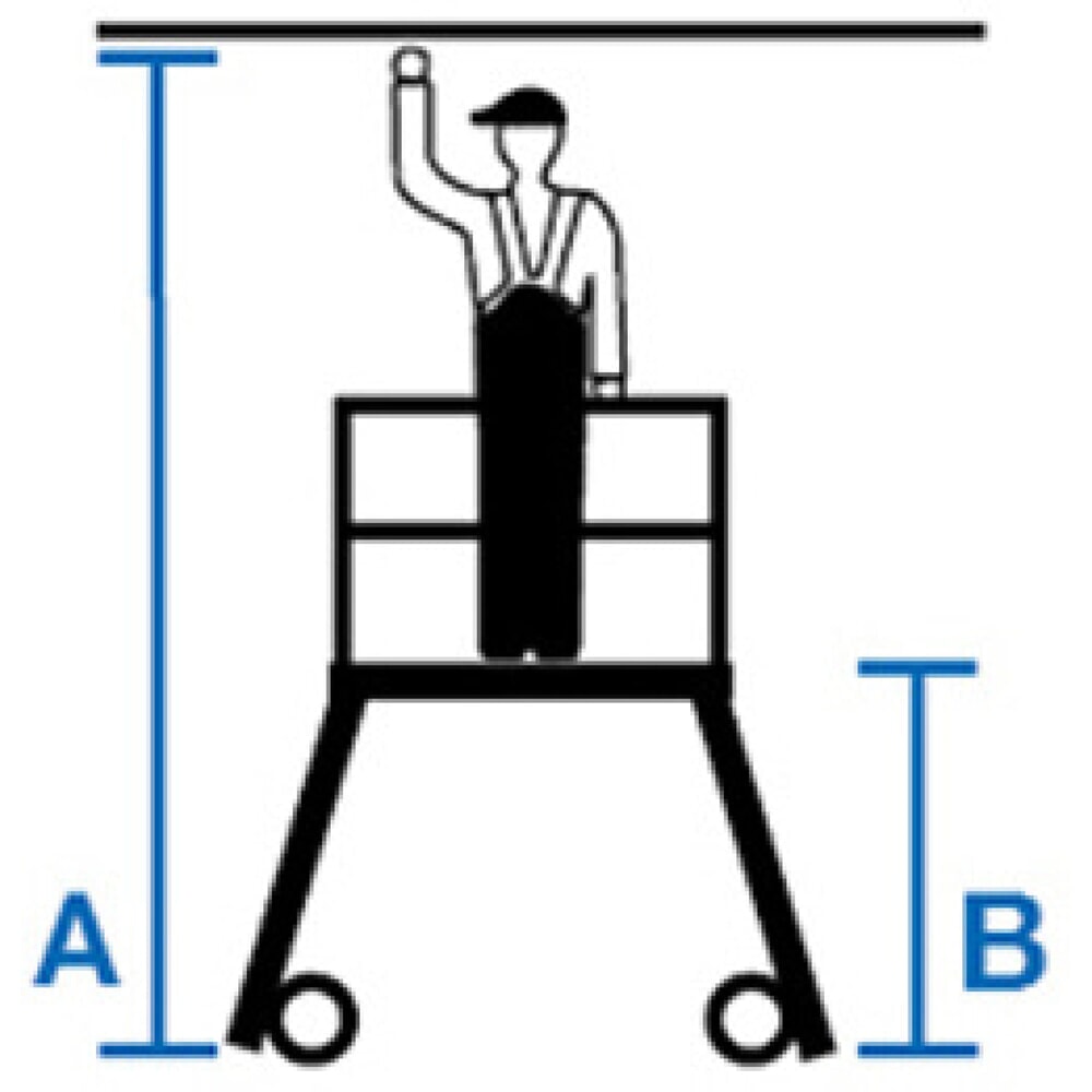 Produktabbildung Nr. 3: KRAUSE® STABILO fahrbare Podestleiter, beidseitig begehbar, Profilrost R13, 2 x 3 Stufen
