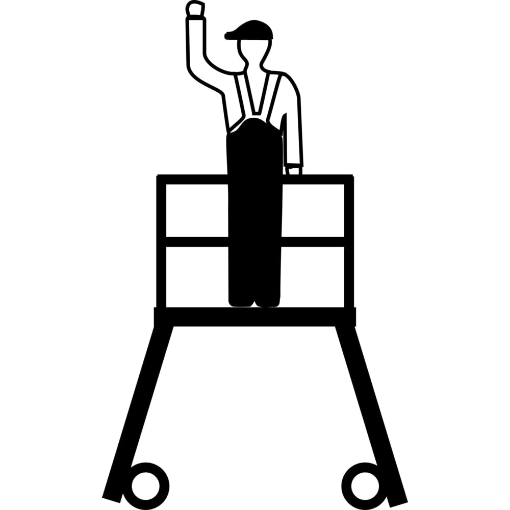 Produktabbildung Nr. 5: KRAUSE® STABILO fahrbare Podestleiter, beidseitig begehbar, Profilrost R13, 2 x 3 Stufen