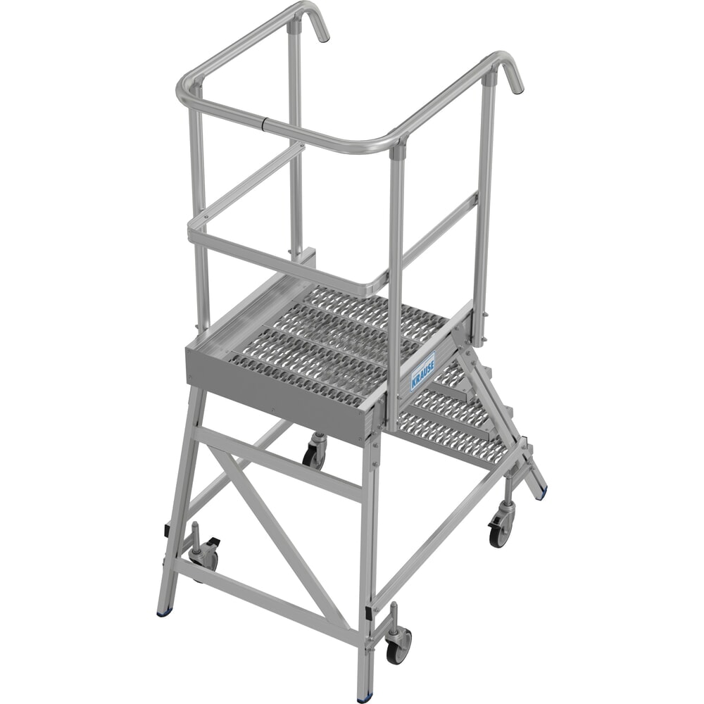 Produktabbildung Nr. 15: KRAUSE® STABILO fahrbare Podestleiter, einseitig begehbar, Profilrost R13, 4 Stufen