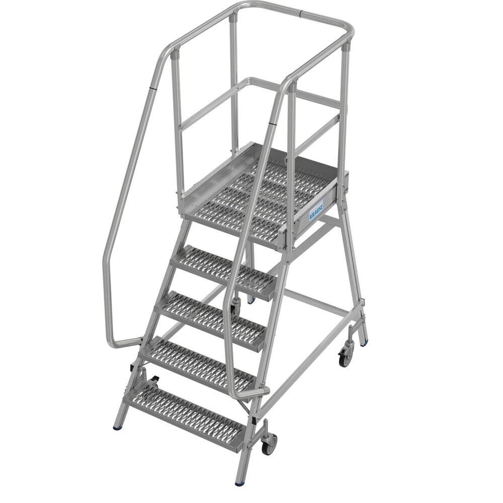 Produktabbildung Nr. 16: KRAUSE® STABILO fahrbare Podestleiter,einseitig begehbar, Profilrost R13, 5 Stufen