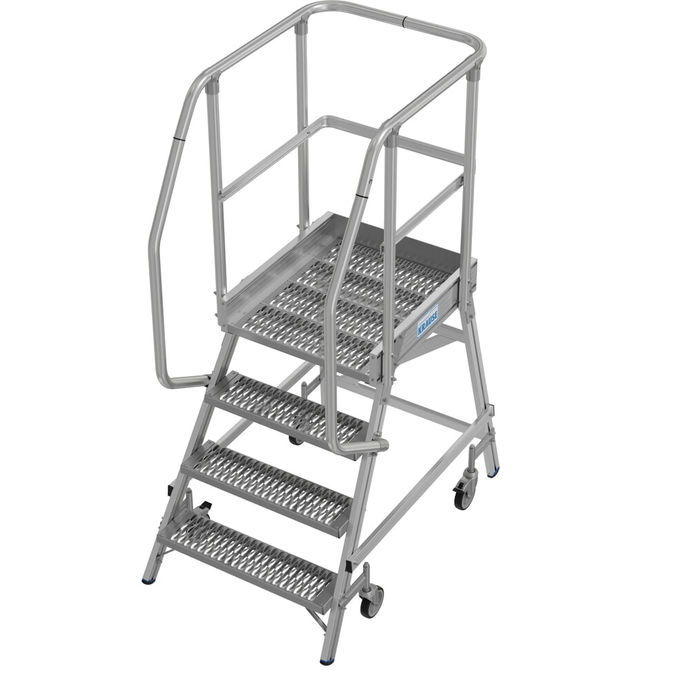Produktabbildung Nr. 16: KRAUSE® STABILO fahrbare Podestleiter, einseitig begehbar, Profilrost R13, 4 Stufen
