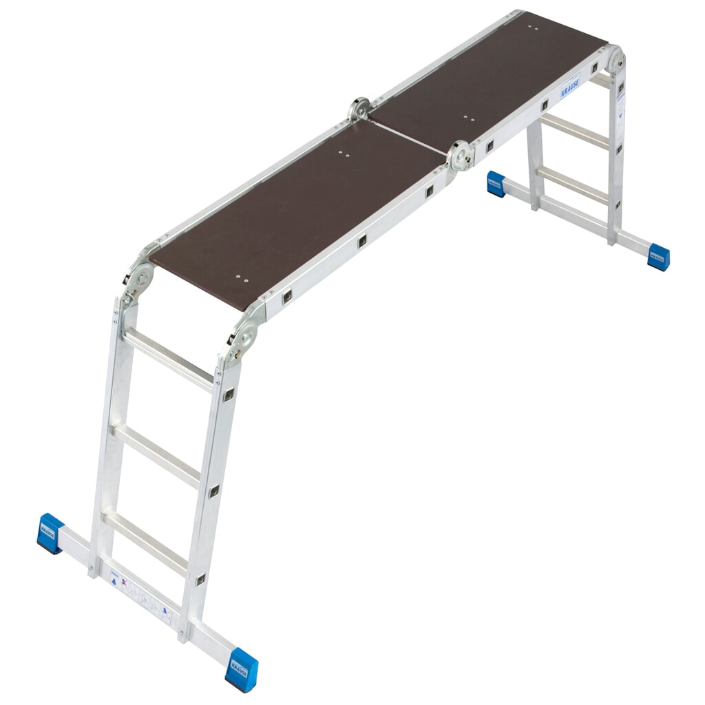 KRAUSE® STABILO Gelenkleiter Universal, inkl. Stand-Plattform, Gesamtlänge 3,55 m Produktabbildung: KRAUSE® STABILO Gelenkleiter Universal, inkl. Stand-Plattform, Gesamtlänge 3,55 m