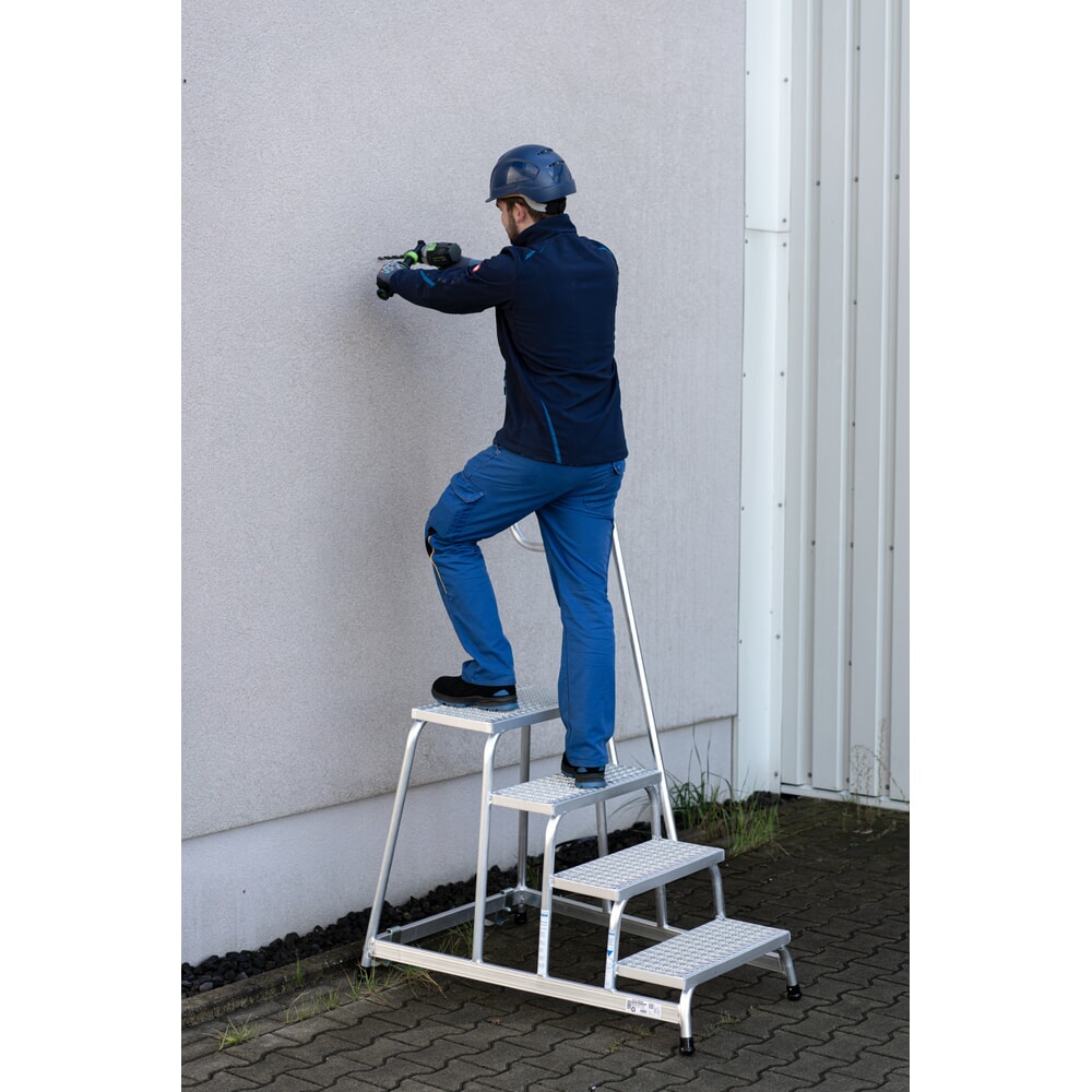 Produktabbildung Nr. 3: KRAUSE® STABILO mobiler Montagetritt mit rutschhemmenden R13-Gitterroststufen, 4 Stufen