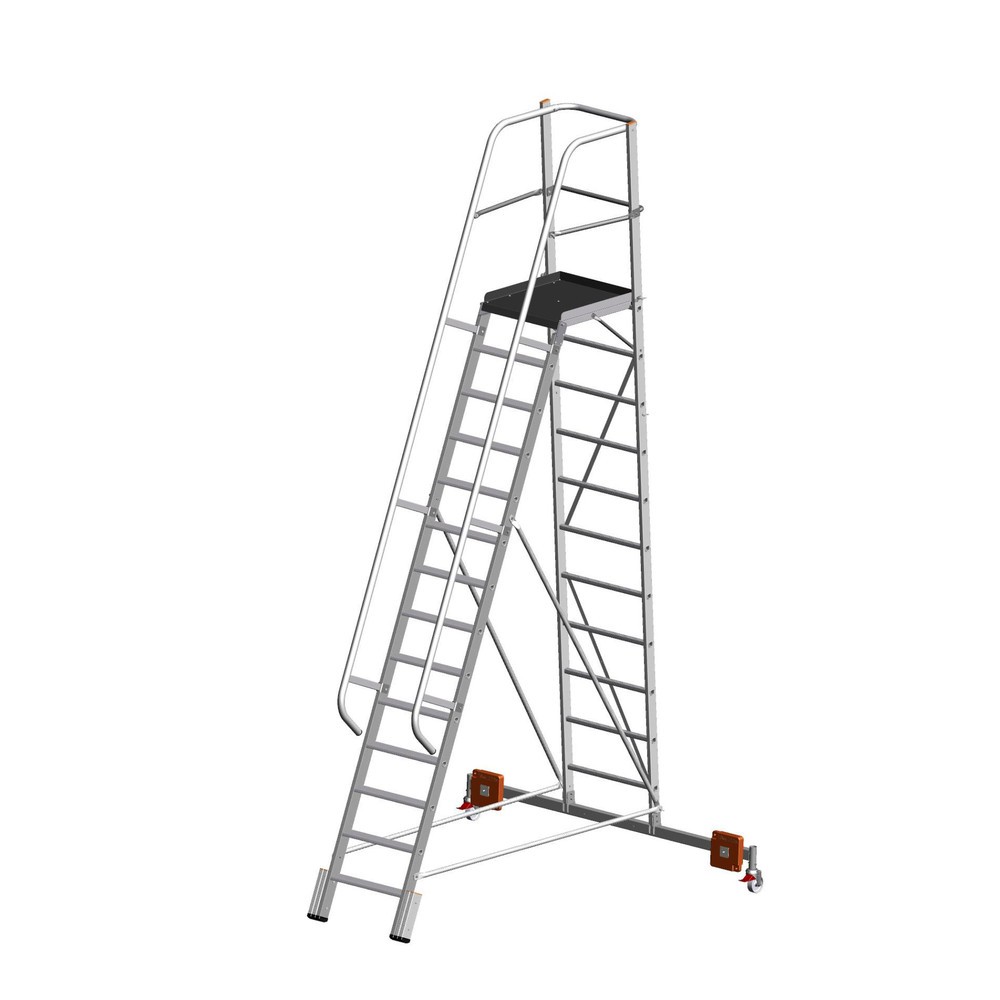 Produktabbildung Nr. 1: KRAUSE® STABILO Plattformleiter Vario, keine Ballastierung, Standhöhe 2,35 m