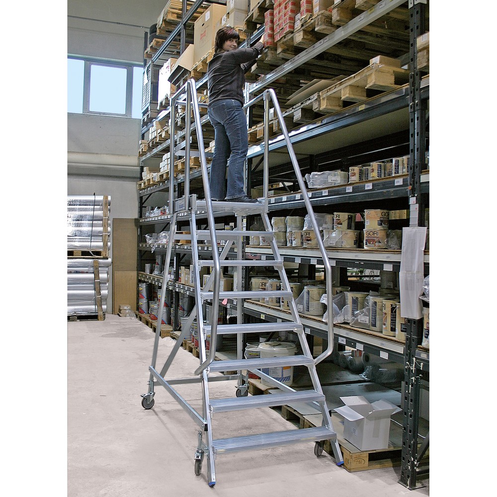 Produktabbildung Nr. 10: KRAUSE® STABILO Podesttreppe, 1-seitig, verfahrbar, Standhöhe 0,95 m