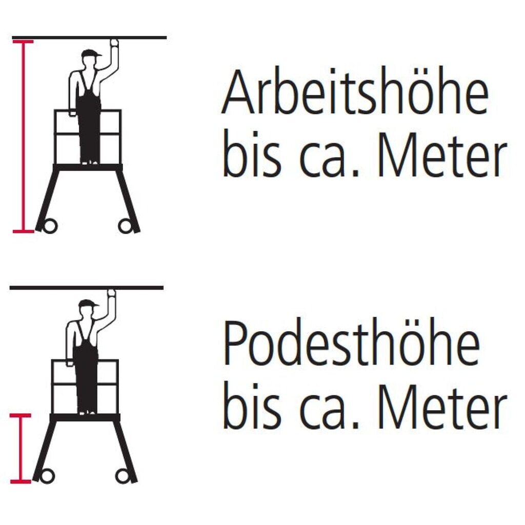 ZARGES Podesttreppe, fahrbar, Neigung 60°, Stufenbreite 600, Standhöhe 1,25 m Produktabbildung Nr. 2: ZARGES Podesttreppe, fahrbar, Neigung 60°, Stufenbreite 600, Standhöhe 1,25 m