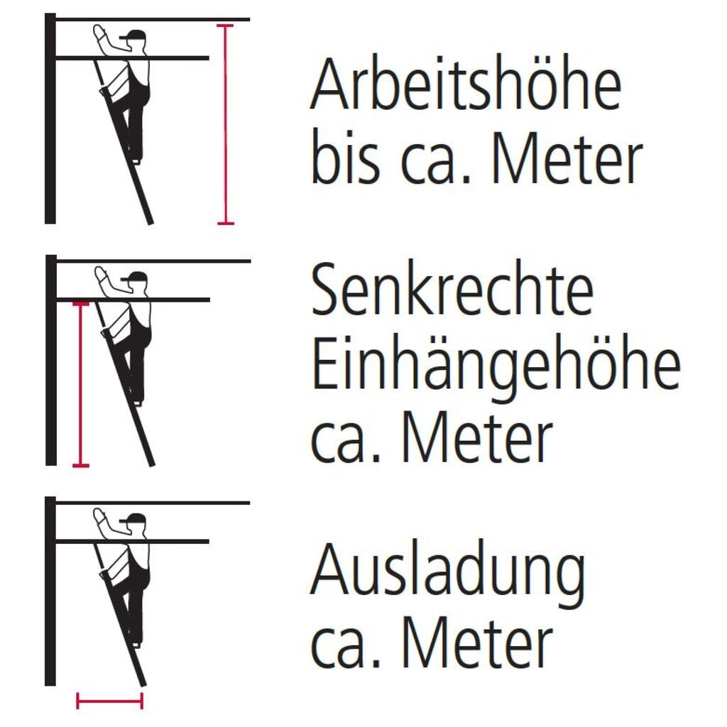 Produktabbildung Nr. 4: KRAUSE® STABILO Stufen-Regalleiter mit Haken für Rundrohr, Standhöhe 1,15 m