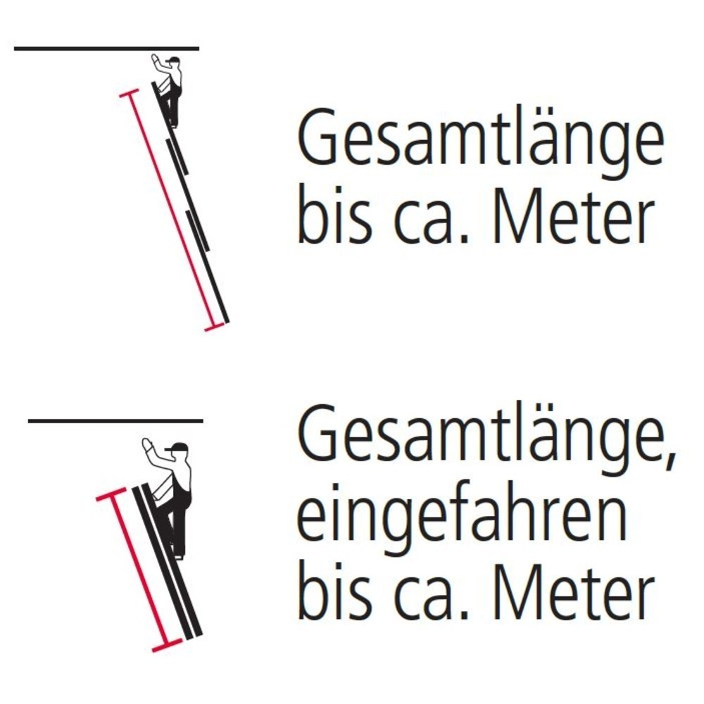 Produktabbildung Nr. 3: KRAUSE® STABILO Seilzug-Anlegeleiter, 2-teilig, Standhöhe 11,70 m