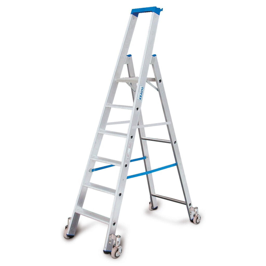 Produktabbildung: KRAUSE® Stufen-r Profi, 1-seitig begehbar, mit Rollen, Standhöhe 0,95 m