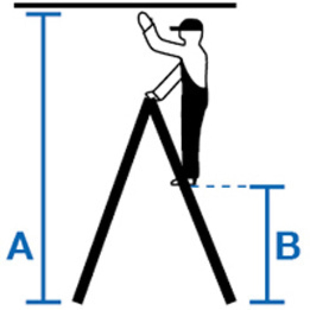 Produktabbildung Nr. 3: KRAUSE® STABILO Teleskopleiter mit Stufen, beidseitig begehbar, 2 x 7 Stufen