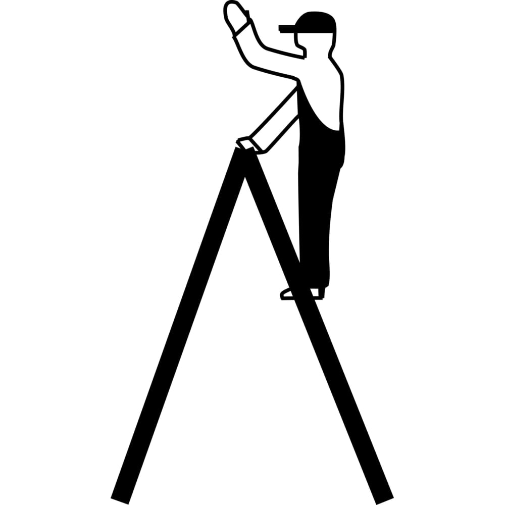 Produktabbildung Nr. 6: KRAUSE® STABILO Teleskopleiter mit Stufen, beidseitig begehbar, 2 x 7 Stufen