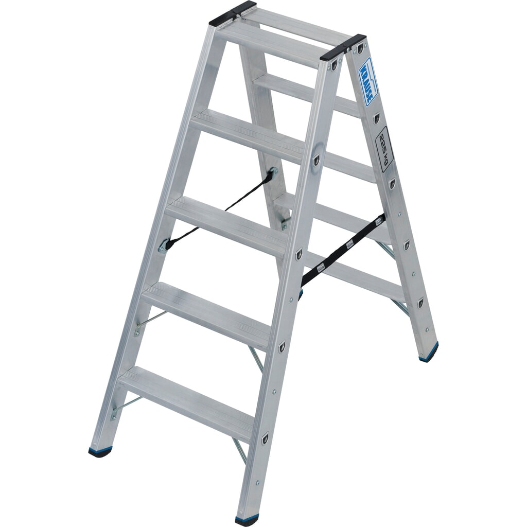 Produktabbildung: KRAUSE® STABILO Stufenstehleiter, beidseitig begehbar, Tragfähigkeit 225 kg, 2 x 5 Stufen
