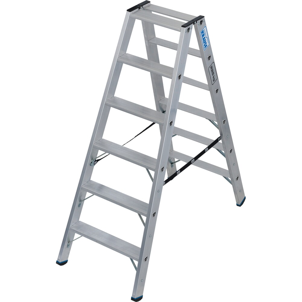 Zdjęcie produktu nr 1: Drabina ze stopniami wolnostojąca KRAUSE® STABILO, dwustronna, udźwig 225 kg, 2 x 6 stopni