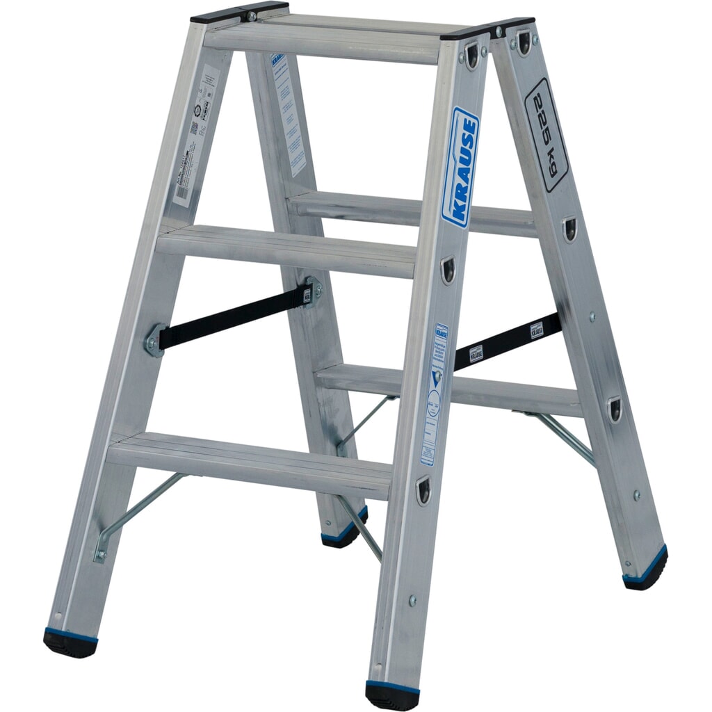 KRAUSE® STABILO Stufenstehleiter, beidseitig begehbar, Tragfähigkeit 225 kg, 2 x 3 Stufen Produktabbildung Nr. 8: KRAUSE® STABILO Stufenstehleiter, beidseitig begehbar, Tragfähigkeit 225 kg, 2 x 3 Stufen