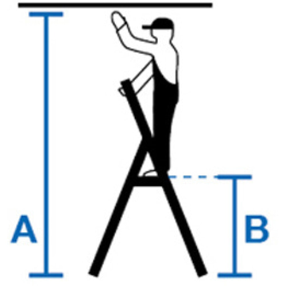 Produktabbildung Nr. 10: KRAUSE® STABILO Teleskopleiter mit Stufen, einseitig begehbar, 7 Stufen