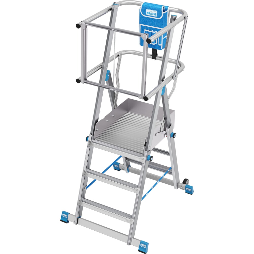 Produktabbildung: KRAUSE® STABILO Teleskop-Podestleiter mit großer Standplattform SkyMatic 3-5 Sprossen