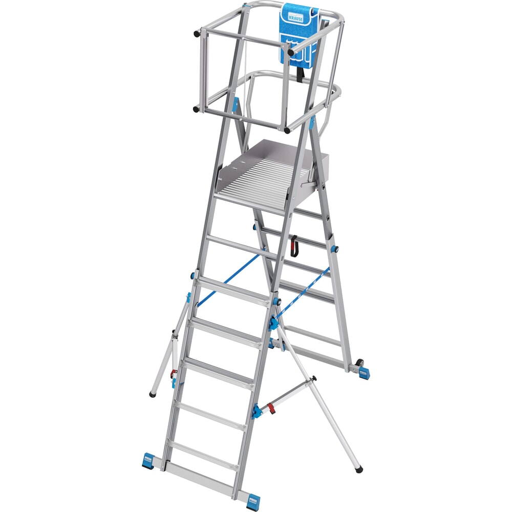 Produktabbildung Nr. 2: KRAUSE® STABILO Teleskop-Podestleiter mit großer Standplattform SkyMatic 5-9 Sprossen