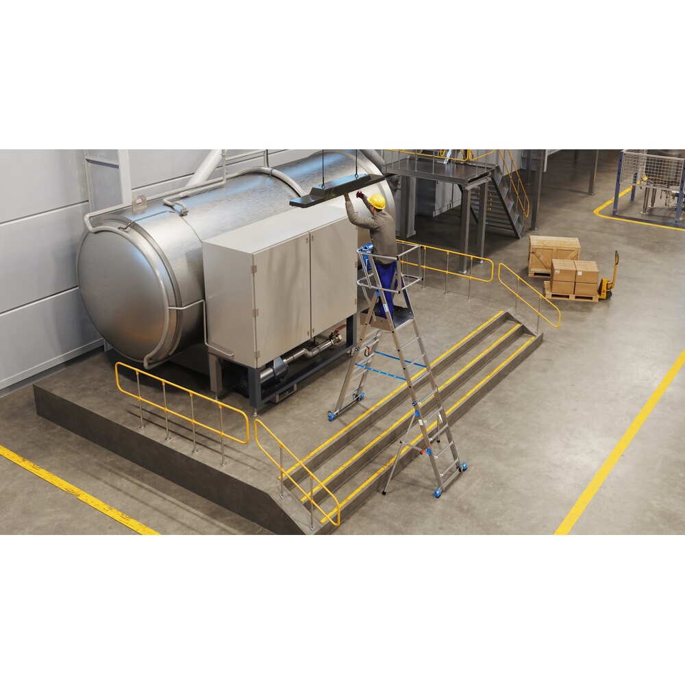 Produktabbildung Nr. 14: KRAUSE® STABILO Teleskop-Podestleiter mit großer Standplattform SkyMatic 5-9 Sprossen