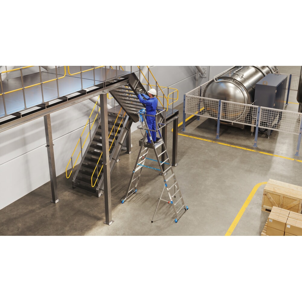 Produktabbildung Nr. 15: KRAUSE® STABILO Teleskop-Podestleiter mit großer Standplattform SkyMatic 5-9 Sprossen