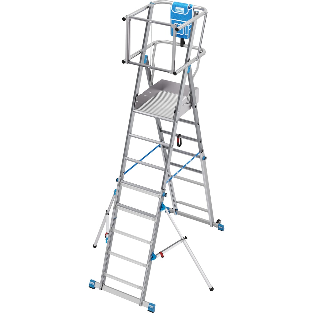 Produktabbildung Nr. 18: KRAUSE® STABILO Teleskop-Podestleiter mit großer Standplattform SkyMatic 5-9 Sprossen