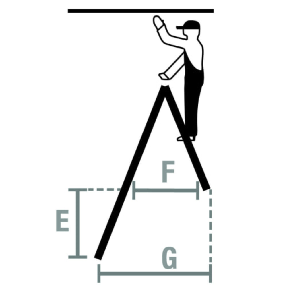Produktabbildung Nr. 5: KRAUSE® STABILO Teleskopleiter mit Stufen, beidseitig begehbar, 2 x 7 Stufen