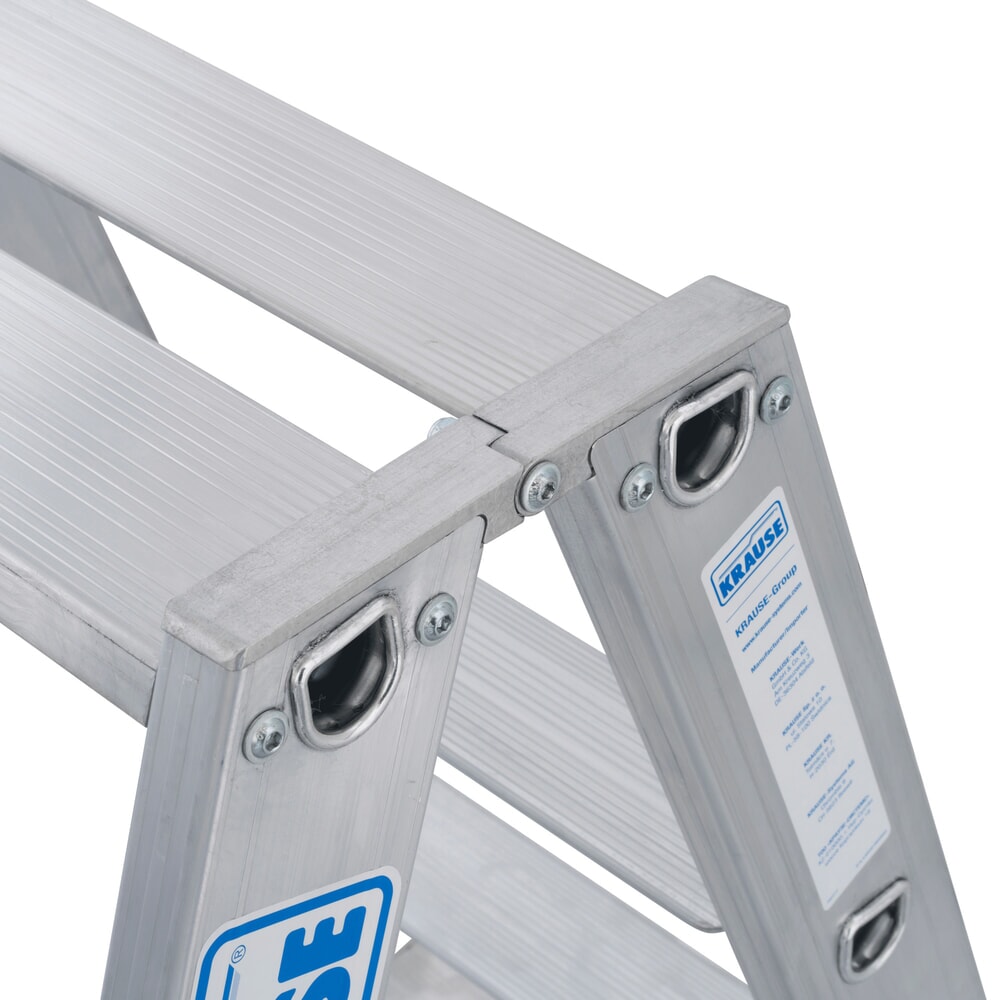 Produktabbildung Nr. 10: KRAUSE® STABILO Teleskopleiter mit Stufen, beidseitig begehbar, 2 x 7 Stufen
