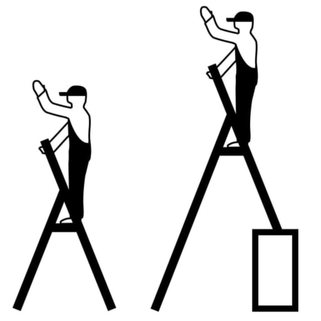 Produktabbildung Nr. 7: KRAUSE® STABILO Teleskopleiter mit Stufen, einseitig begehbar, 6 Stufen