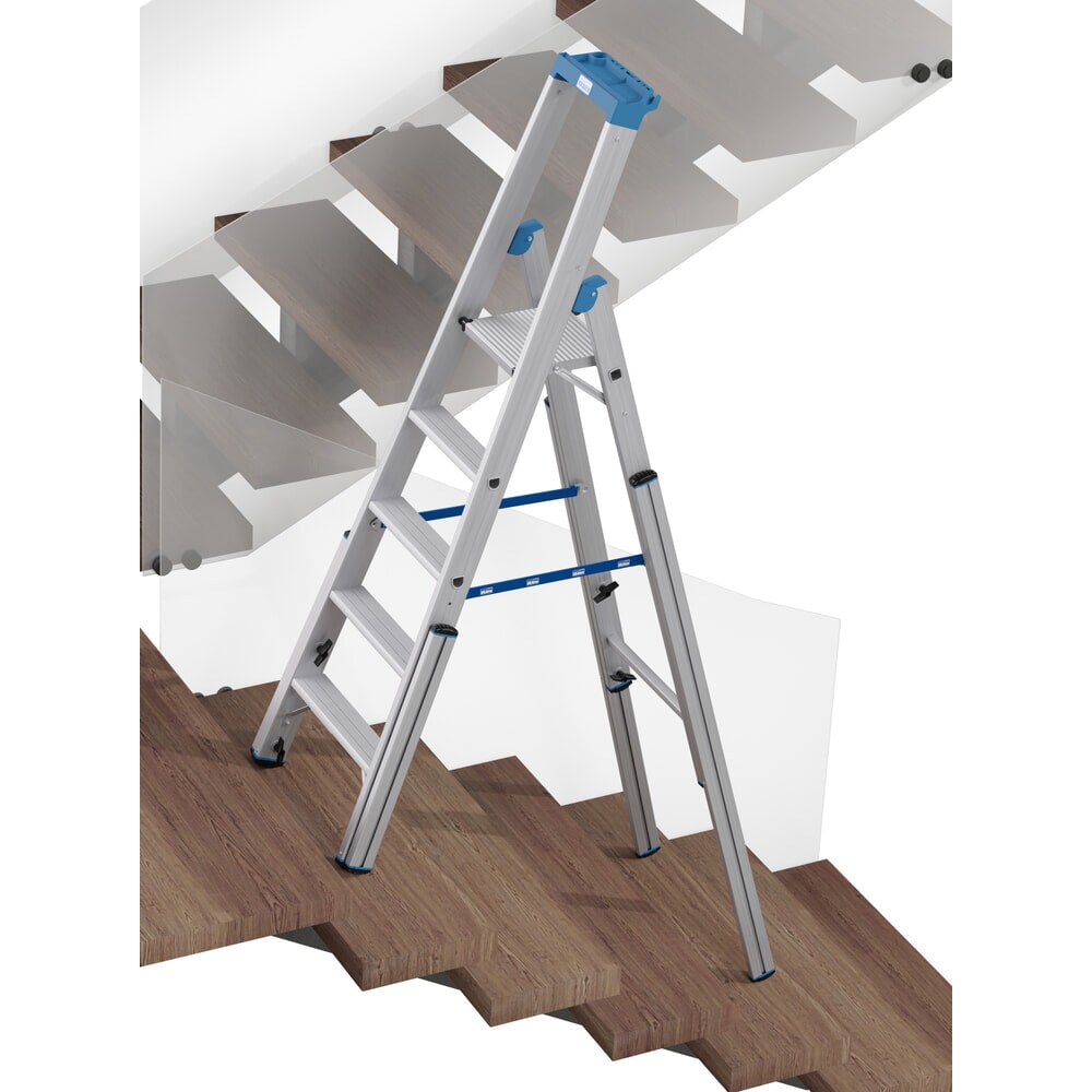 Produktabbildung Nr. 19: KRAUSE® STABILO Teleskopleiter mit Stufen, einseitig begehbar, 5 Stufen