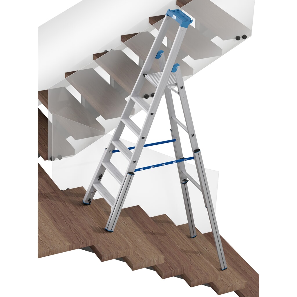 Produktabbildung Nr. 4: KRAUSE® STABILO Teleskopleiter mit Stufen, einseitig begehbar, 6 Stufen