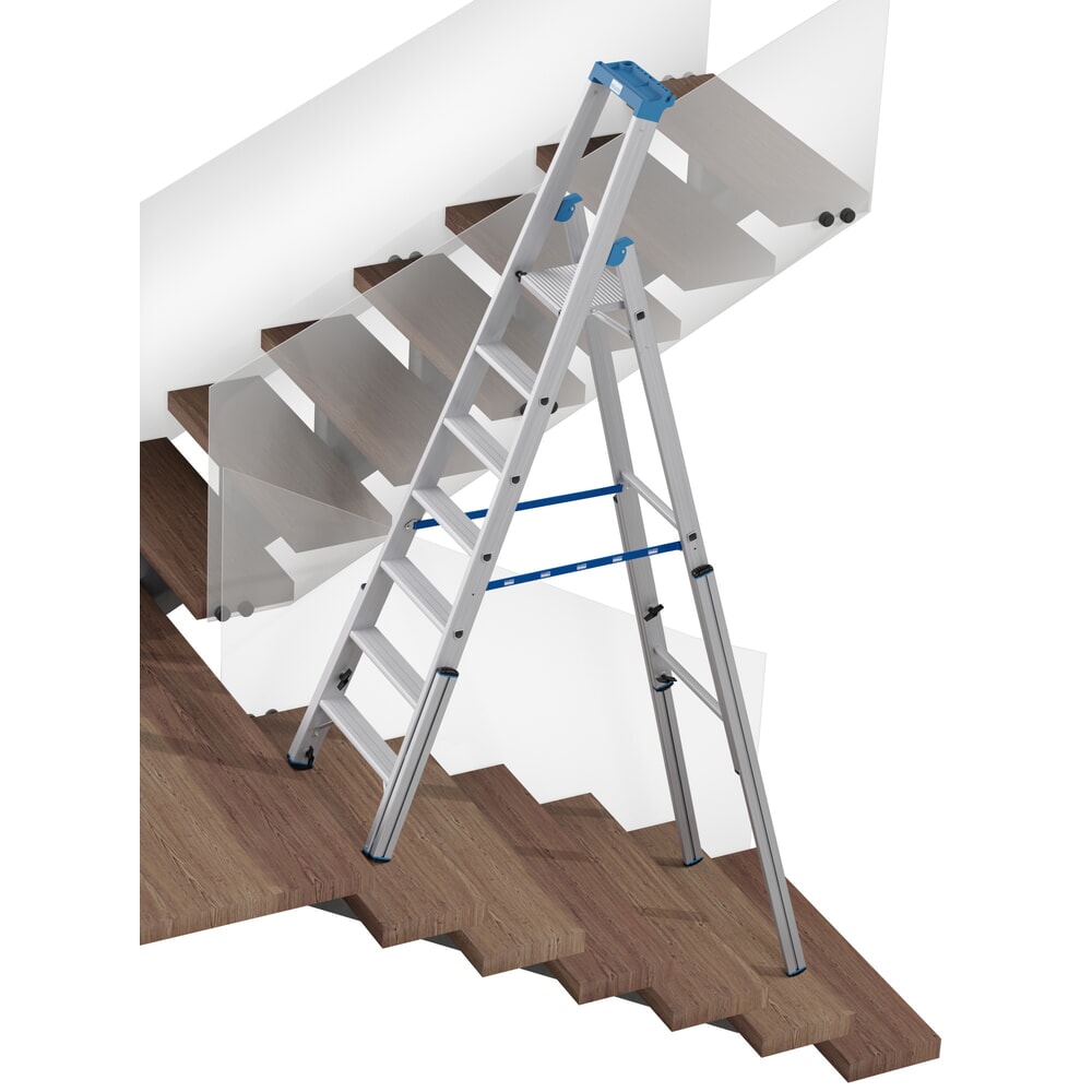 Produktabbildung Nr. 18: KRAUSE® STABILO Teleskopleiter mit Stufen, einseitig begehbar, 7 Stufen